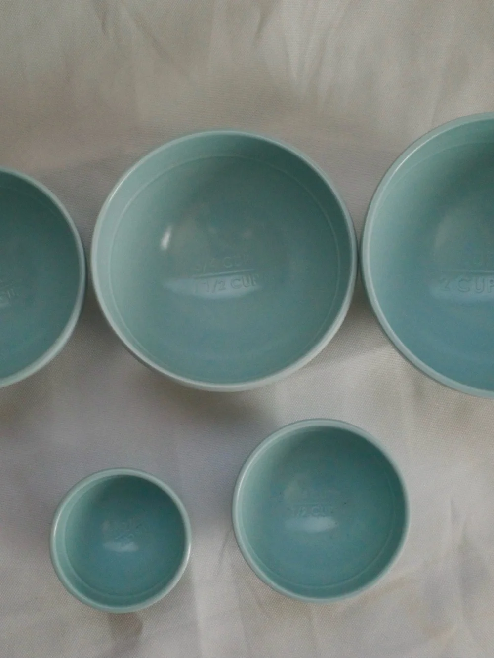 T.J.Maxx Sweet Creations 5-Piece Prep measuring Bowl Set in Mint and New Measuri